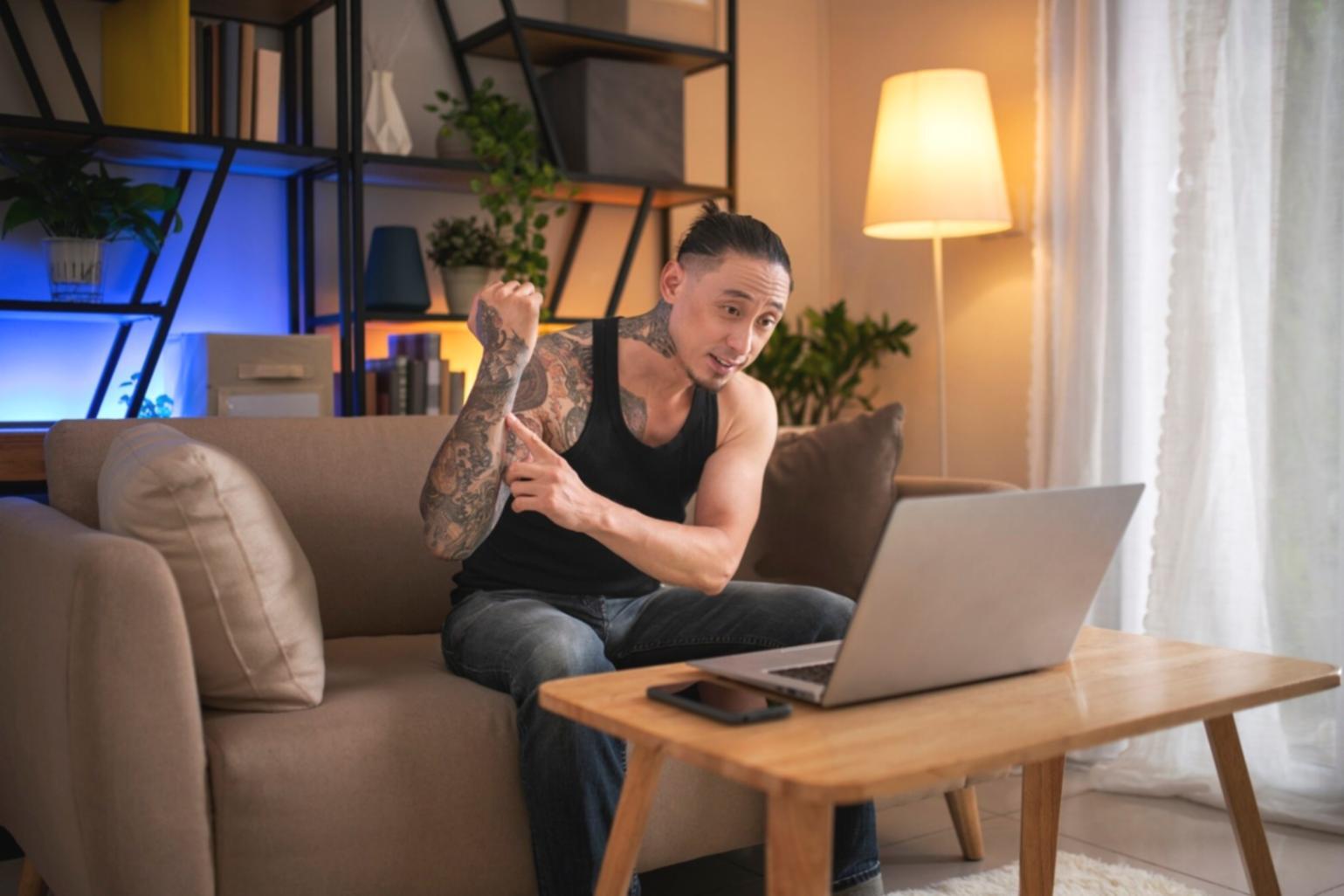 Financial analysis workspace with charts and documents